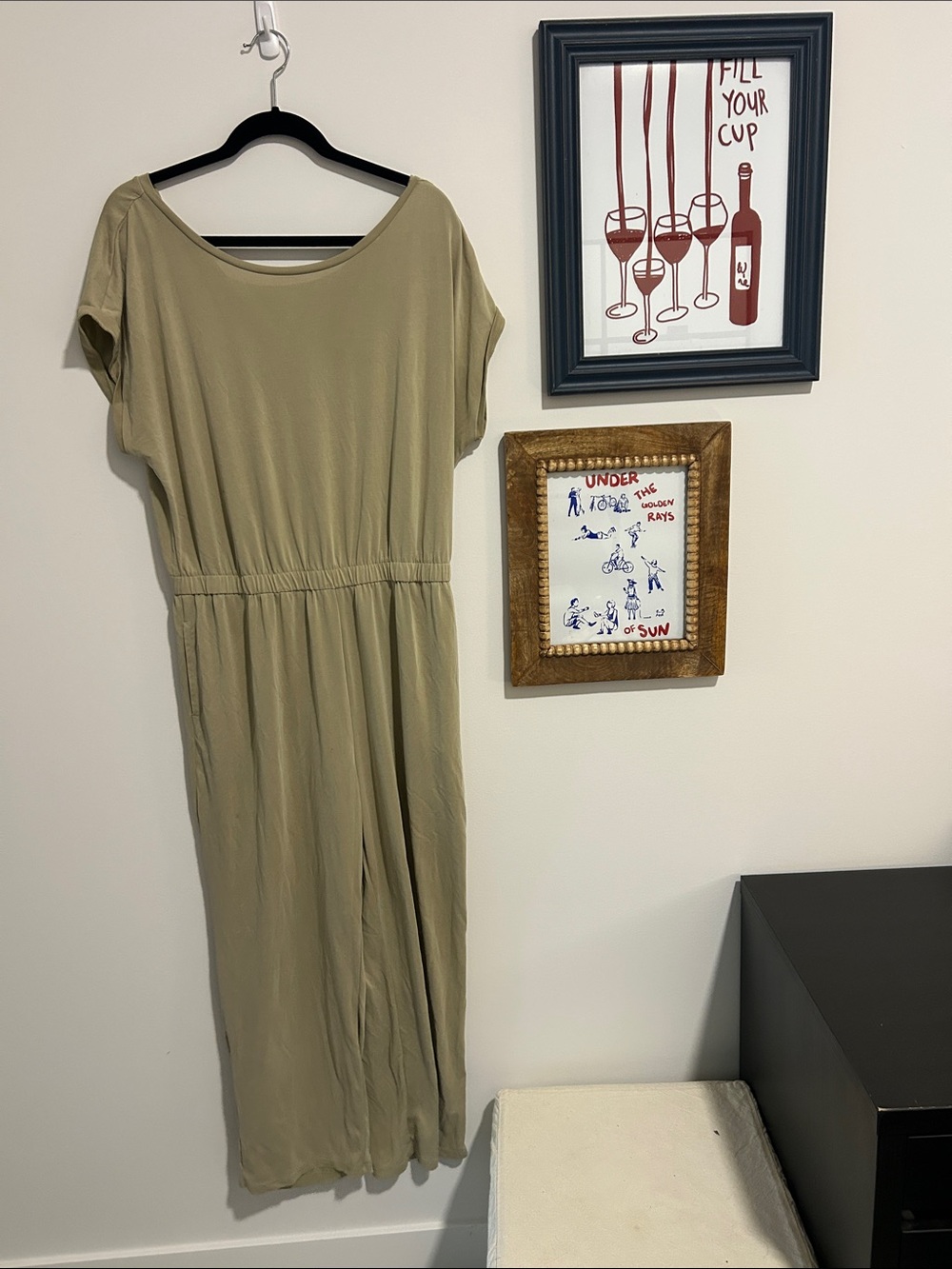 Joe Fresh Olive Green Short-Sleeve Jumpsuit